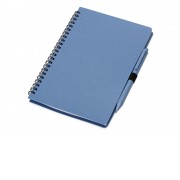 Блокнот А5 Toledo M, синий + ручка шариковая Pianta из пшеничной соломы, синий