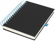 Блокнот Wiro, черный/синий