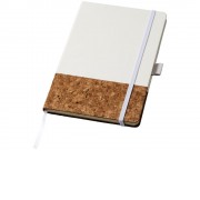 Блокнот Evora формата A5 из пробки и термополиуретана, белый