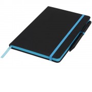 Блокнот Noir Edge среднего размера, черный/синий