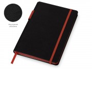 Бизнес блокнот Bossy с цветным срезом, твердая обложка, 128 листов, черный и красный