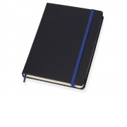 Блокнот в линейку формата А5, черный/синий