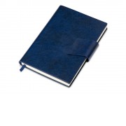Бизнес блокнот А5 Monoi с клапаном, твердая обложка, 128 листов, темно-синий