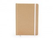 Блокнот А5 ESTELA с контрастной резинкой, бежевый/белый