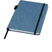 Блокнот Orin, формат А5, из переработанного ПЭТ, синий