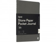 Карманная записная книжка-блокнот с мягкой обложкой Karst формата A6, листы без линования, slate gr