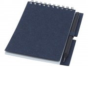 Блокнот Luciano Eco на пружине, с карандашом, маленький, синий