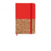 Блокнот А6 IRIS с комбинированной обложкой, натуральный/красный