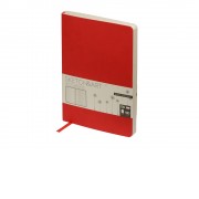 Скетчбук Sketch & Art в мягком переплете 140х210 мм, 100 л. бежевой бумаги 100 гр., красный