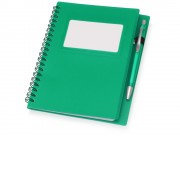 Блокнот Контакт с ручкой, зеленый