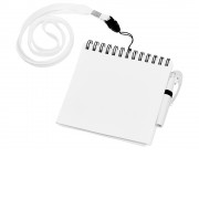 Блокнот А6 Журналист с ручкой, белый