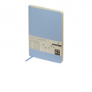 Скетчбук Sketch & Art в мягком переплете 140х210 мм, 100 л. бежевой бумаги 100 гр., голубой