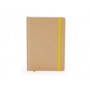 Блокнот А5 ESTELA с контрастной резинкой, бежевый/желтый