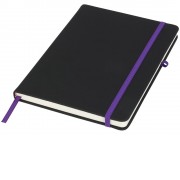 Блокнот Noir среднего размера, черный/пурпурный