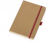 Блокнот Sevilia Hard, твердая обложка из крафта A5, 80 листов, крафтовый/красный