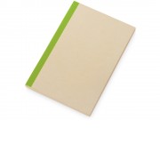 Блокнот А5 из переработанного тростника и RPET Adiantum, 80 листов, гибкая обложка, зеленое яблоко