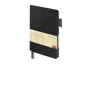 Блокнот А5 Boston, черный с серым срезом