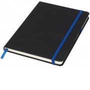 Блокнот Noir среднего размера, черный/синий