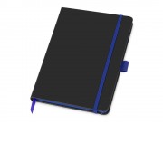 Блокнот ColorNote Black, твердая обложка A5, 80 листов, черный с синим
