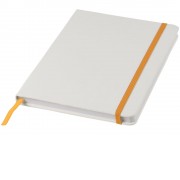 Блокнот Spectrum A5 с белой бумагой и цветной закладкой, белый/оранжевый
