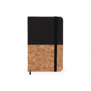 Блокнот А6 IRIS с комбинированной обложкой, натуральный/черный