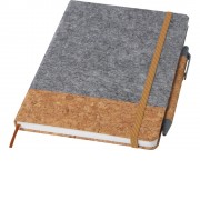 Veronica блокнот формата A5 в твердой обложке - Серый / Натуральный