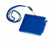 Блокнот А6 Журналист с ручкой, светло-синий