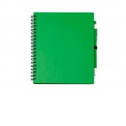 Блокнот LEYNAX с ручкой из переработанного картона, папоротник