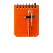 Мини-блокнот ARCO с шариковой ручкой, оранжевый