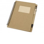 Блокнот Дейзи с ручкой, крафт/черный