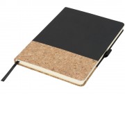 Блокнот Evora формата A5 из пробки и термополиуретана, черный