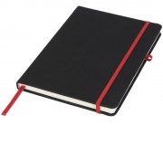 Блокнот Noir среднего размера, черный/красный