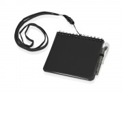 Блокнот А6 Журналист с ручкой, черный