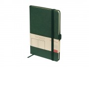 Блокнот А5 City на резинке, зеленый