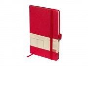 Блокнот А5 City на резинке, красный