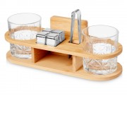 Набор для виски на бамбуковой подставке Boulevardier (Р)