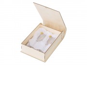 Набор бокалов для шампанского За Россию Chinelli в деревянной коробке