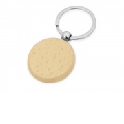Брелок Wood RND круглый, бежевый