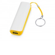 Портативное зарядное устройство (power bank) Basis, 2000 mAh, белый/желтый