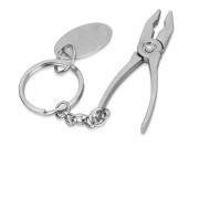 Брелок с шильдом Пассатижи, серебристый