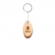 Брелок BUDAN овальный из натурального дерева, натуральный