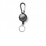 Брелок для ключей DOKI с карабином и выдвижным кольцом, черный