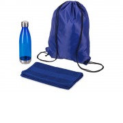 Спортивный набор из бутылки и полотенца Beginner, синий