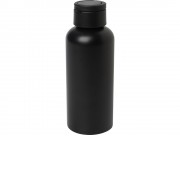 Trinity бутылка для воды из переработанного алюминия, сертифицированного согласно RCS, объемом 600 мл, с крышкой из переработ - сплошной черный