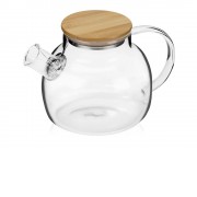 Стеклянный заварочный чайник Sencha с бамбуковой крышкой