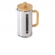 Френч-пресс в стальном корпусе и ручкой из бамбука Coffee break, 1000 мл