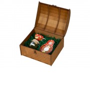 Подарочный набор: чайная пара, варенье из ели и мяты