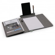 Портфолио А4 из RPET на молнии с отделением для ноутбука NotyFolio Eco, 20 л FSC бумаги, серый