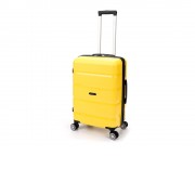 Чемодан TORBER В Отпуск, жёлтый, полипропилен, 40,5 х 25 х 62,5 см, 55 л
