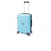 Чемодан TORBER В Отпуск, бирюзовый, полипропилен, 40,5 х 25 х 62,5 см, 55 л